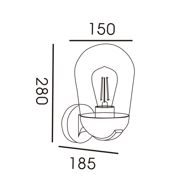 রকেট হেড গ্লাস ওয়াল ল্যাম্প HR60111 রকেট হেড গ্লাস ওয়াল ল্যাম্প HR60111